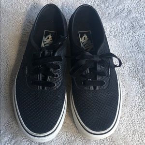 Vans Black Leather Sneakers